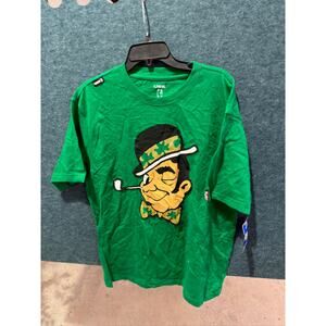 UNK NBA Boston Celtics Lucky Leprechaun Camo Gold T-Shirt NWT Y2K Streetwear